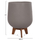 Set vazo dekorative Tryll HM4681.03, 3 copë, fiber cement me bazë druri, gri