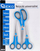 Set gërshërësh GEKO G01570, 3 copë, çelik inox, blu