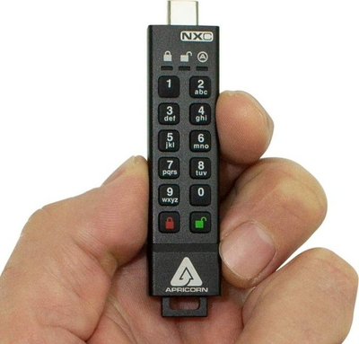 USB флеш Apricorn ASK3-NXC, 8GB, USB Тип-C 3.2, црн