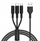 Kabllo USB Hoco Soarer X25, 3 në 1 Lightning USB C MicroUSB, 1m, e zezë