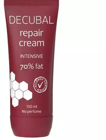 Krem rigjenerues Decubal Repair Cream Intensive, 70% yndyrë, 100ml, i kuq