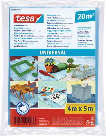 Folie mbrojtëse për mobilie Tesa, 20 m2, transparente
