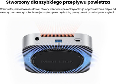 Докинг станица Orico MiniLink M49P за Mac Mini M4, USB C 10 Gbps, M.2 NVMe SSD, метална