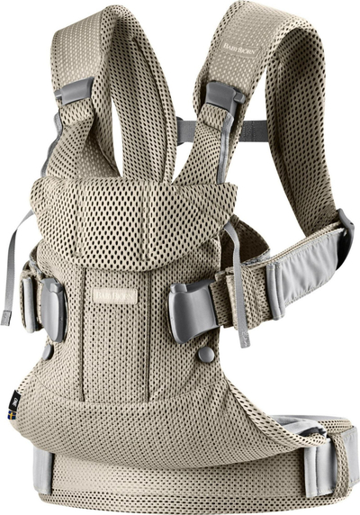 Mbajtëse bebe BabyBjörn One Air, 3D Mesh, gri bezhë