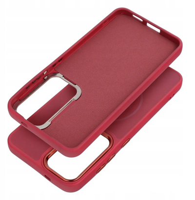 Kapak telefoni OEM Frame Mag Cover për Samsung Galaxy S25 FE, i pajtueshëm me MagSafe, magenta