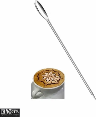 Stilolaps baristi Metallurgica Motta Barista, çelik inoksi 18/10, majë e hollë, argjendtë