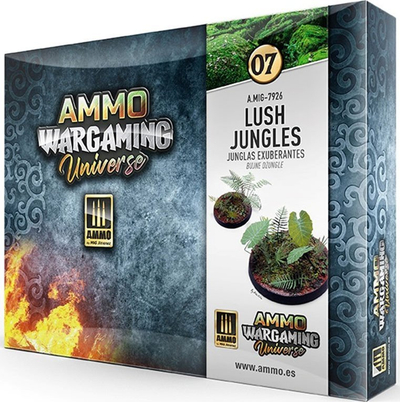 Set bojërash AMMO Wargaming Universe 07 Lush Jungles, për miniatura, nuanca jeshile