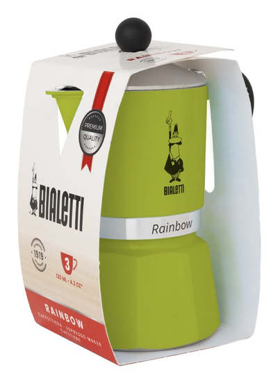 Xhezve Bialetti Rainbow, 6 filxhanë, alumini, e gjelbër