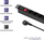 Listel rryme Qoltec Power strip 54470, 1U RACK, 6x French 16A, 2m, e zezë