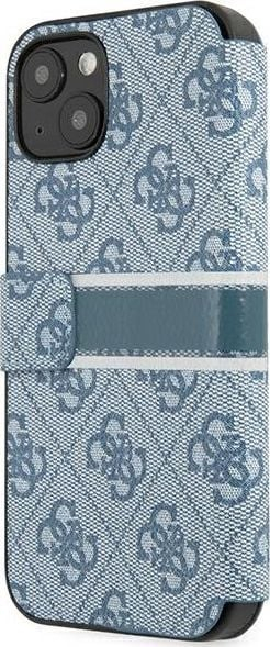 Këllëf libri Guess GUBKP13S4GDBL për iPhone 13 mini 5.4", 4G Stripe, blu
