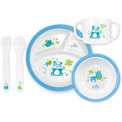 Set enësh për fëmijë Melamine BAYBY BFS 6501, me dizajn, 5 pjesë