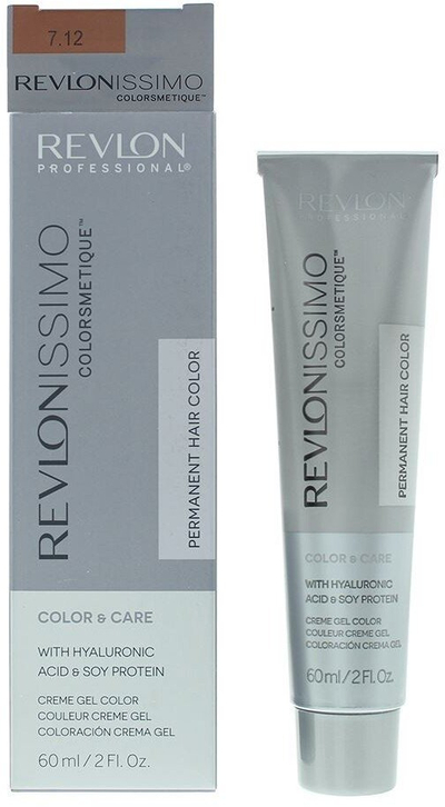 Ngjyrë flokësh Revlon Revlonissimo Colorsmetique, 7.12 Pearly Beige Blonde, 60 ml