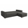 Divan këndor krevat Cornera HM3335.01, 269x155cm, stof, gri