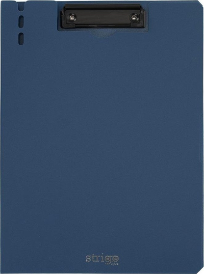 Bllok shënimesh me kapëse Strigo A4, PP, ngjyrë blu navy