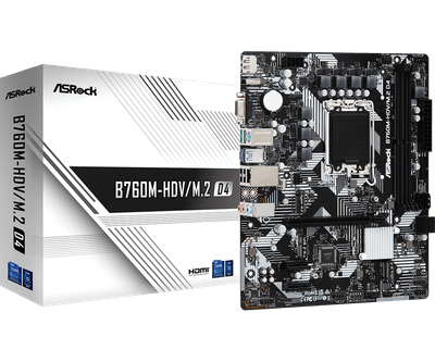 Pllakë amë ASRock B760M HDV M.2 D4, Intel B760, mATX