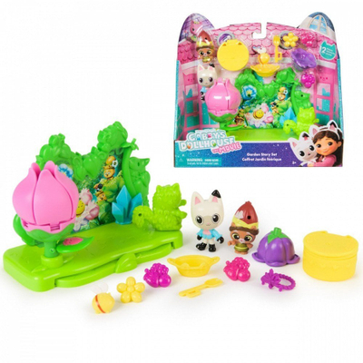 Set lojrash Spin Master Gabby's Magical House Crystal Garden, me figurina, për kalamaj
