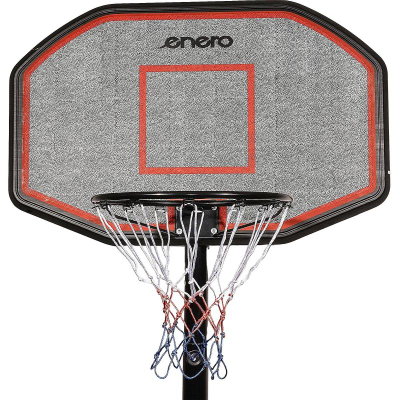 Kosh basketbolli Enero Basketball Construction Set, i rregullushëm 2.0-3.04 m, portativ, i kuq