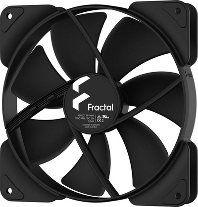 Ventilator për PC Fractal Design Aspect 14 PWM, 140mm, PWM, i zi