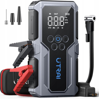 Ndezës makine Utrai JS9 CEP321, kompresor ajri, power bank, gri e zezë