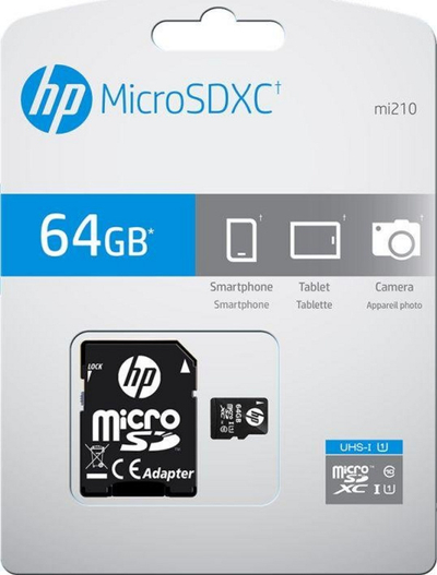 Kartë memorie HP MicroSDXC, 64GB