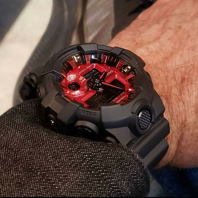 Orë për meshkuj Casio, e zezë