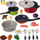 Set kuzhine lodër KRUZZEL, 23 pjesë, tenxhere metal, shumëngjyrësh