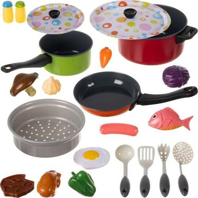 Set kuzhine lodër KRUZZEL, 23 pjesë, tenxhere metal, shumëngjyrësh