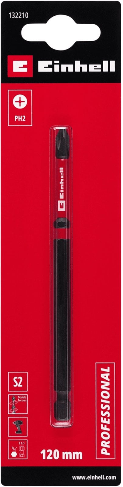 Bit kaçavide Milwaukee Double Twist PH2 S2, 120mm, ngjyrë metalike