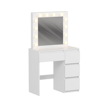 Set tualeti KEITLIN HM2499.03, me drita LED, melaminë, i bardhë 80x40x140 cm