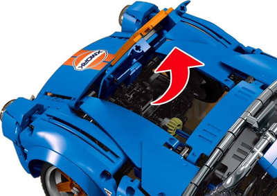 Set ndërtimi teknik Sports Car Cobra 427 ZA5307, 1816 pjesë, blu me portokalli