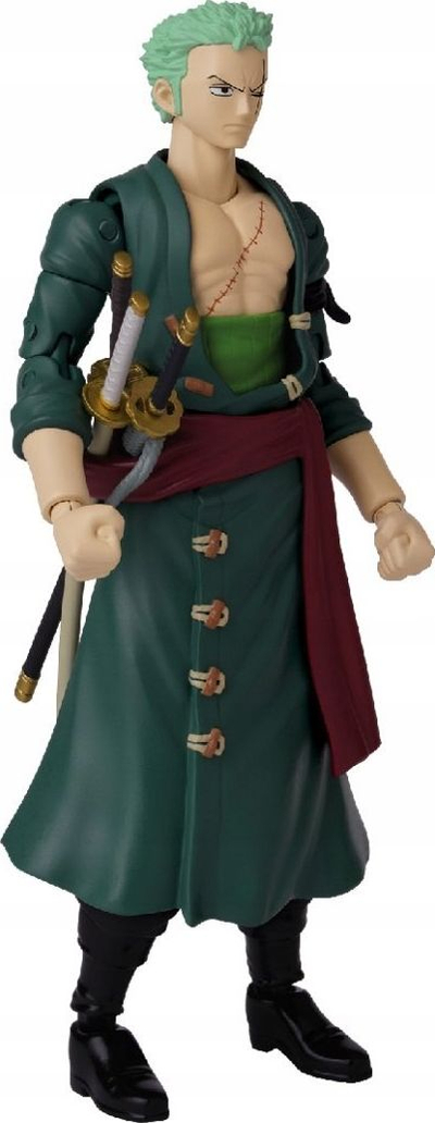 Figurë Anime Heroes One Piece Roronoa Zoro, 16.5cm, me nyje lëvizëse, jeshile