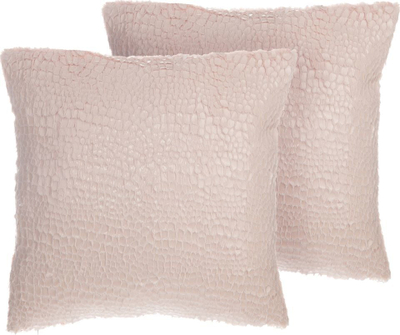 Set jastëkësh dekorativë 2 copë, 45 x 45 cm, efekt crackle, rozë e çelët