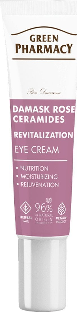 Krem konturi sysh Green Pharmacy Eye Contour Damask Rose + Ceramides, 15 ml, për lëkurë të pjekur