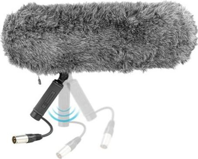 Windshield për mikrofon shotgun BOYA BY-WS1000, deri 32 cm, me pezullim, gri