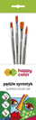 Set furçash sintetike Happy Color, 4 copë, najlon, të përziera