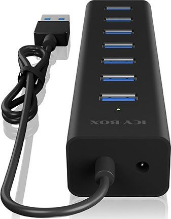 Hub USB ICY BOX IB-HUB1700-U3, 7 porta, USB 3.0, i zi