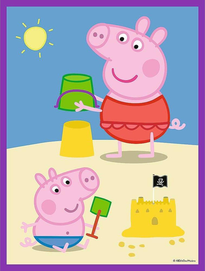 Puzzle për fëmijë Clementoni Baby Maxi, 2x10 pjesë, Peppa Pig, shumëngjyrëshe