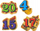 Set magnetesh druri me numra, 20 copë, shumëngjyrësh