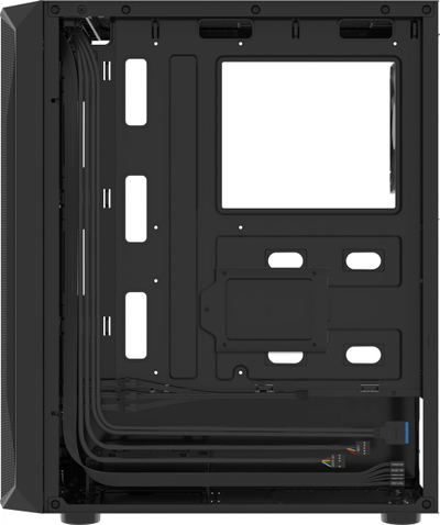 Kuti gaming Shobo SH4F, ATX, me xham të temperum, e zezë