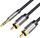 Kabllo audio Vention, 3.5mm Jack në 2x RCA, 3m, trup metalik, ngjyrë e zezë