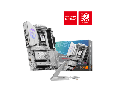 Pllaka amë MSI MPG B850 EDGE TI WIFI, AMD B850, Socket AM5, ATX, e bardhë