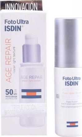 Krem fytyre Isdin FotoUltra Age Repair Fusion Water, SPF 50, 50 ml, i bardhë