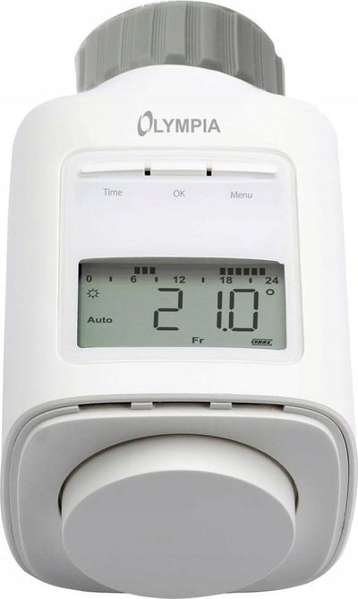Valvul termostatike elektronike Olympia HT 430-23A, kursen energji, programohet, e bardhë