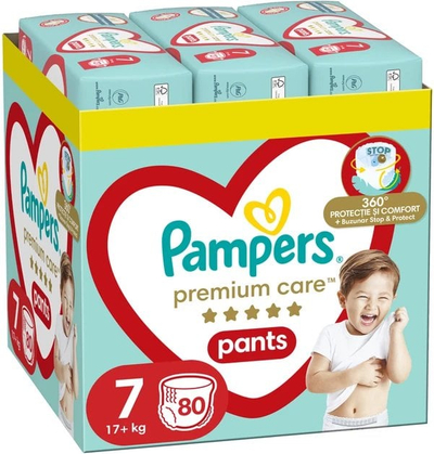 Pelena pantallona Pampers Premium Care, nr 7 17kg+, 80 copë