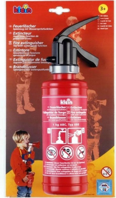 Lodër zjarrfikëse Klein Fire Extinguisher, me spërkatje uji, mbi 3 vjeç, e kuqe