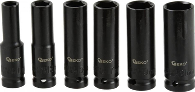 Set çelësash çorape GEKO Rusty Socket Set, 6 copë, 1/2", gjatësi 77 mm