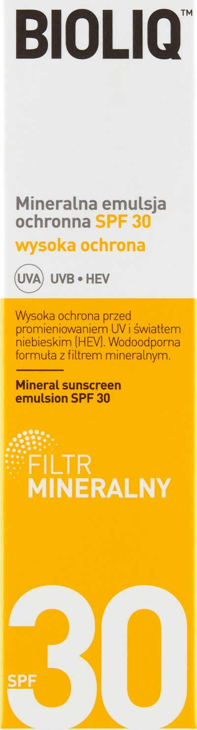 Krem dielli Bioliq Mineral Emulsion SPF 30, mineral, 30ml