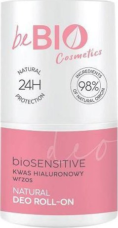 Deodorant roll on BeBIO Hyaluro BioSensitive, për lëkurë të ndjeshme, 50 ml