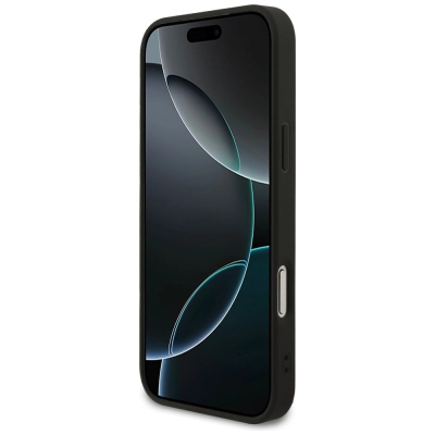 Kapak telefoni Guess Saffiano Classic Logo MagSafe, për iPhone 17 Pro Max, i zi