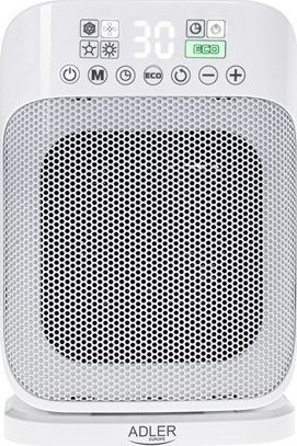 Ngrohës me ventilator Adler AD 7727, 1500W, termostat dixhital, i bardhë